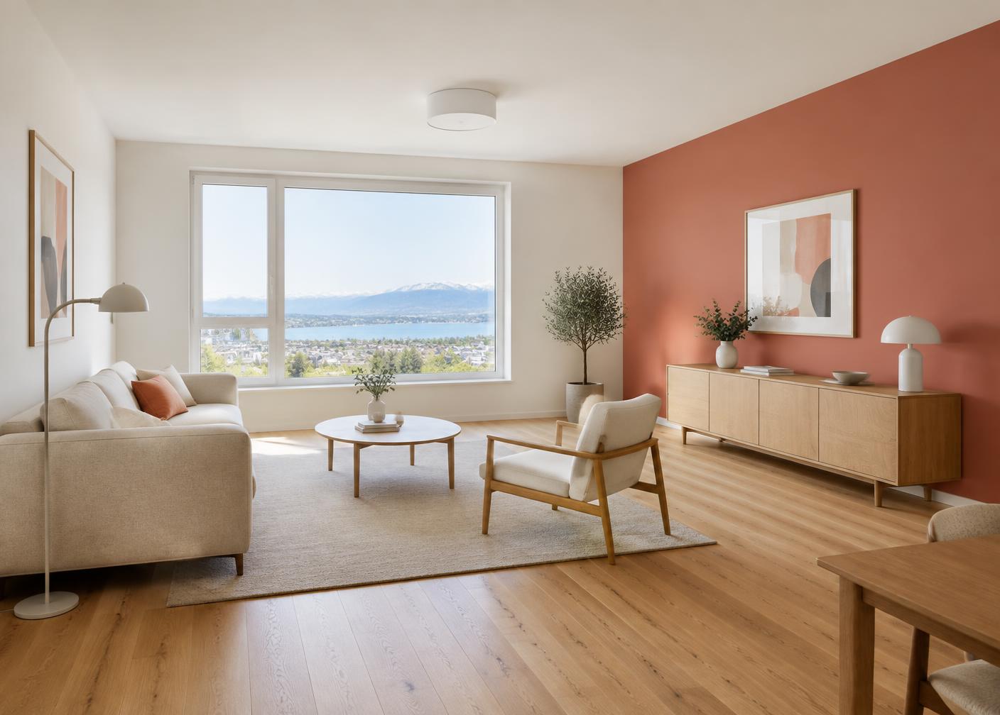 Beispiel eines frisch gestrichenen Wohnraums